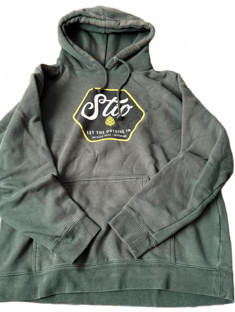 Stio Jackson Hole Wyoming Green Pullover Hoodie Large